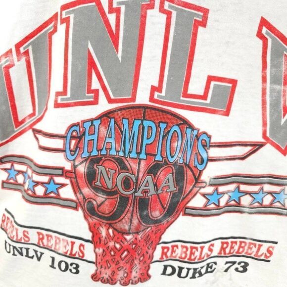 UNLV Runnin Rebels Tank Top Mens Size Medium Vintage 90s 1990 Champions NCAA Uni - Picture 2 of 6
